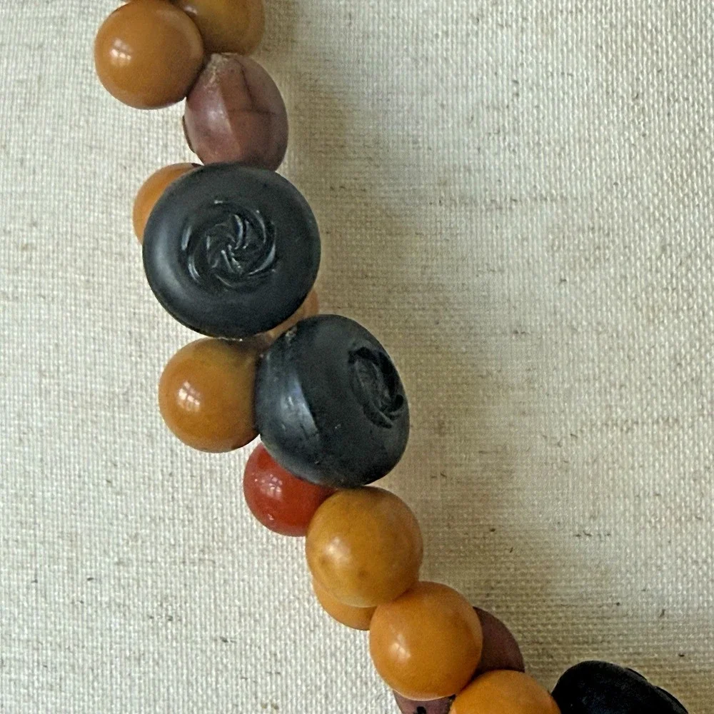 Vintage Handmade Tested Bakelite Bead Necklace 23